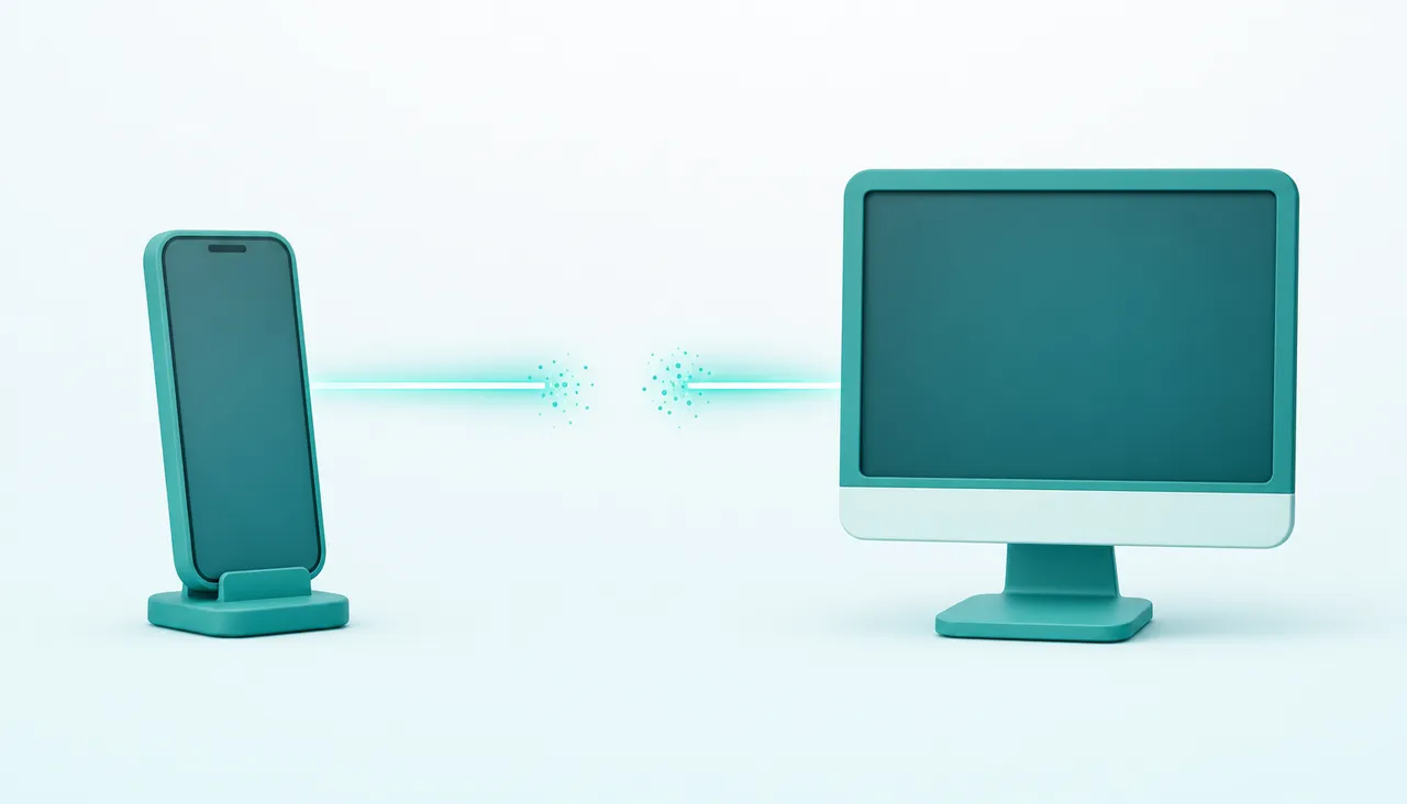 Un téléphone et un PC qui n'arrivent pas à se connecter, avec les vérifications réseau qui corrigent cela